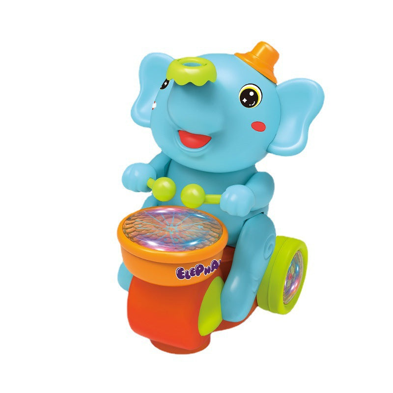 Cute Elephant Cool Music Light Electric Children's Toy Car