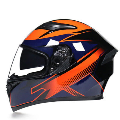 Motorcycle Helmet Anti-fog Dual Lens Full Face Helmet Cool Street Car Bluetooth Protective Helmet