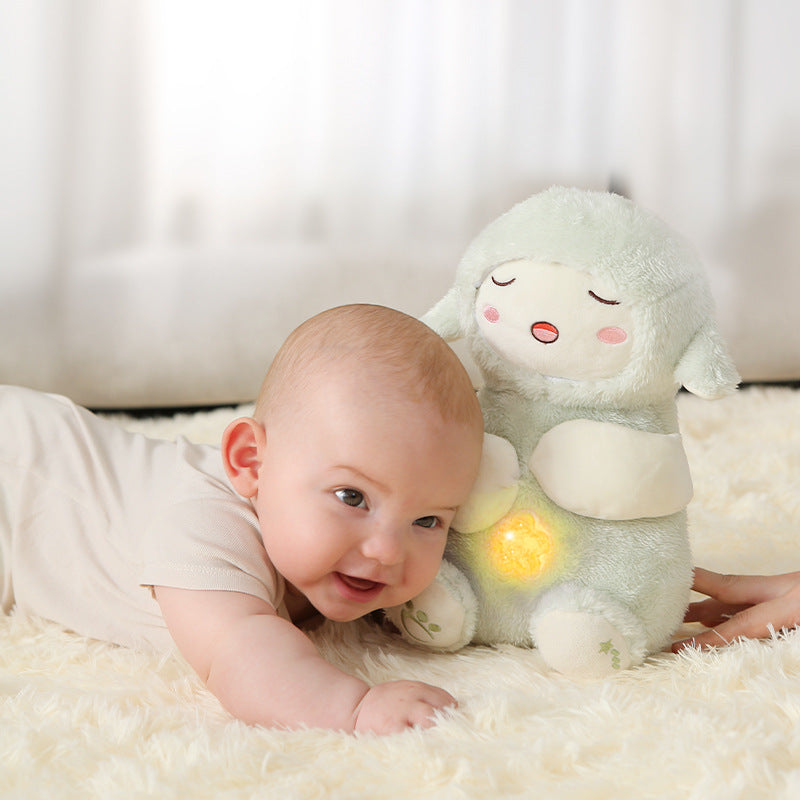 Cloak Man Lamb Toot Baby Plush Doll Newborn Sound And Light Soothing Sleeping Toys
