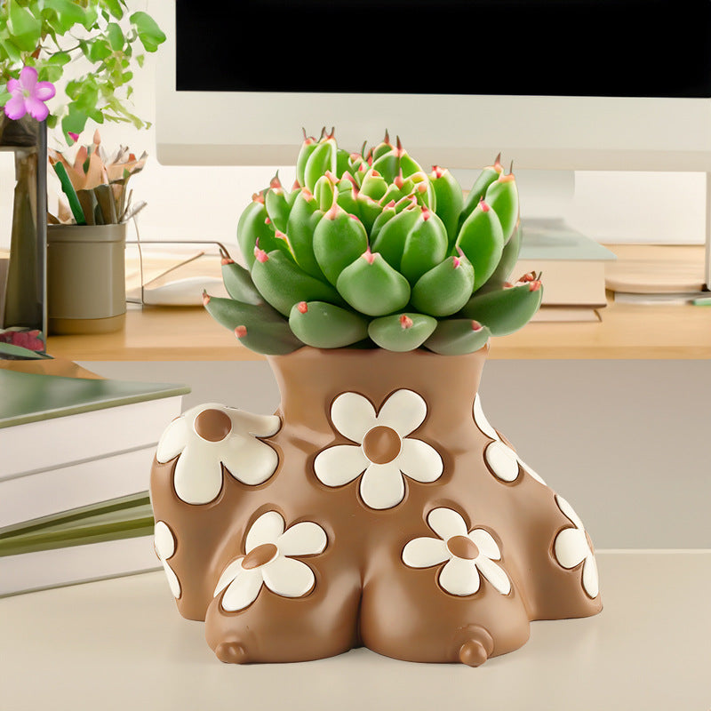 Creative Resin Body Art Flowerpot Home Home Decor